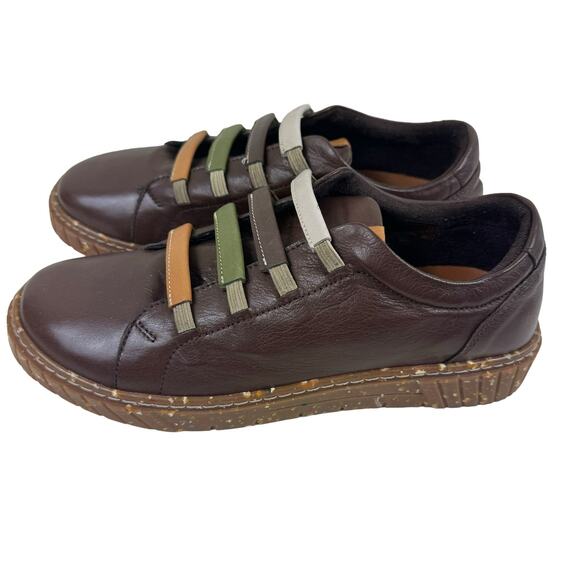 Spring Step NWT Brown Slip-On Rugby Leather Shoe Removable Insole Size 39 (8.5) - Picture 2 of 5